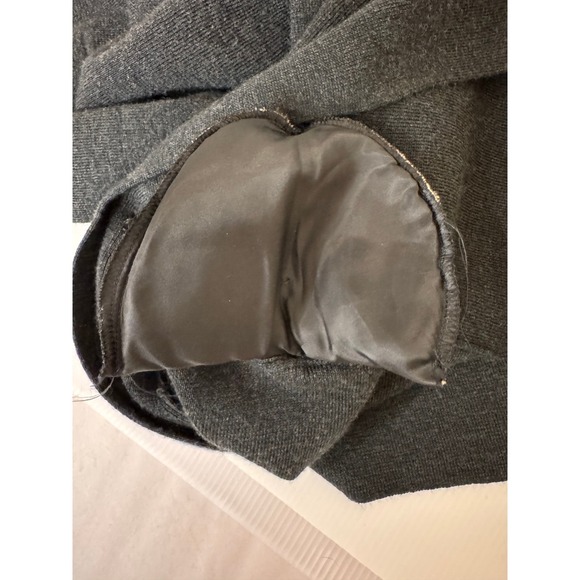 EILEEN FISHER Long Merino Wool Cardigan Size M Open Front Winter minimal casual - Picture 5 of 9